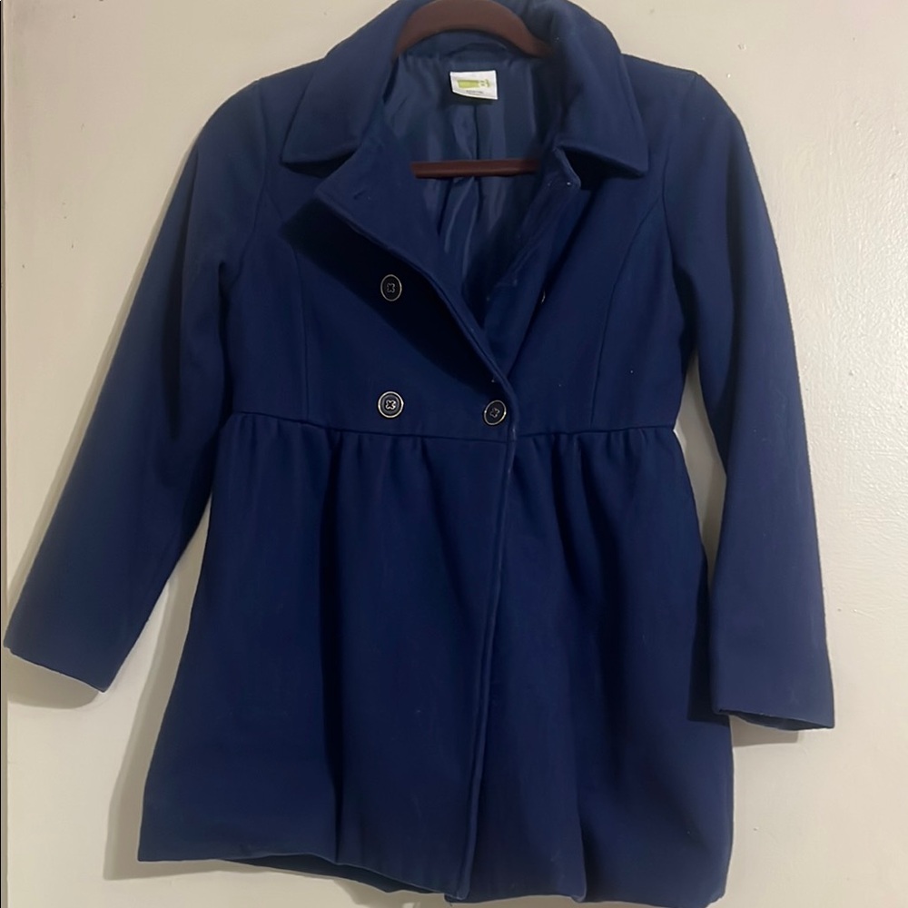 Crazy 8 Blue Pea Coat with Classic Collar